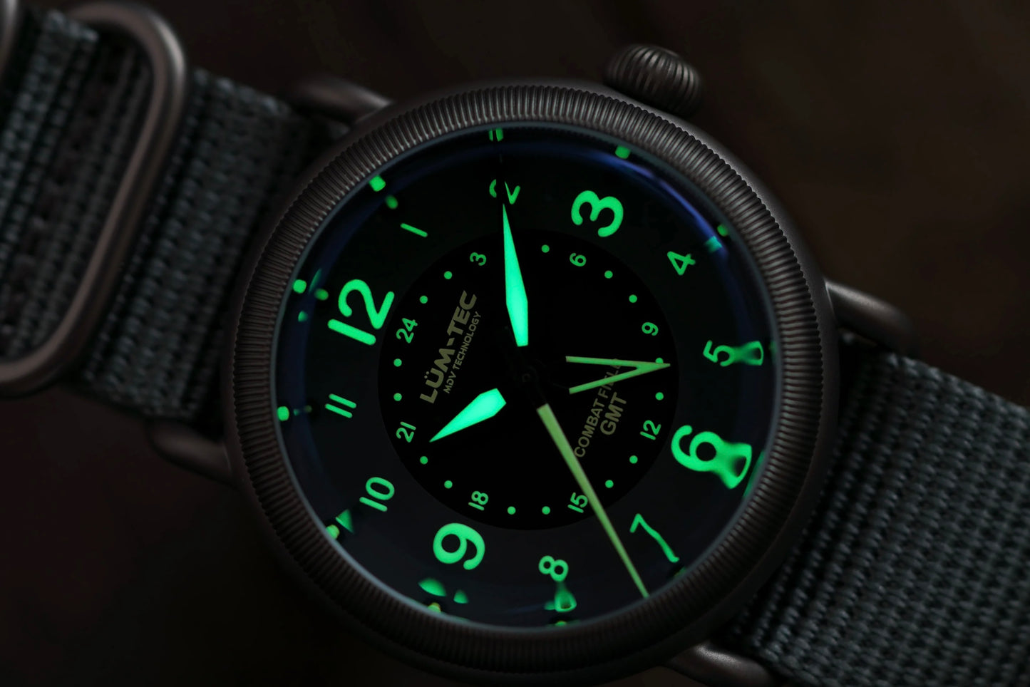Lum-Tec Combat Field X6 Titanium GMT Watch | American GMT Field Watch