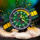 Lum-Tec RPM 3 Yellow, Green, and Black Dial Watch