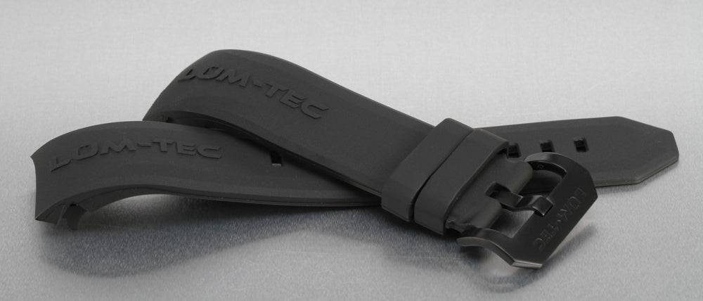 Lum-Tec Combat B-350M-400M-RR Series Black Rubber Strap 22mm