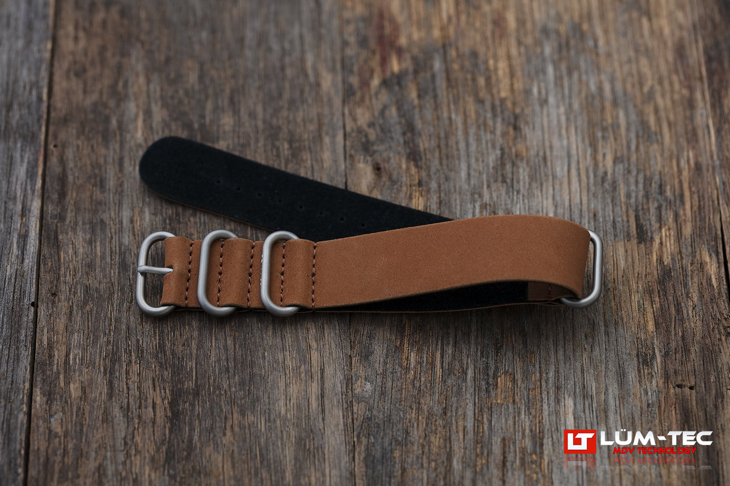 Brown Leather Military SS Strap 22mm and 24mm