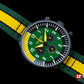 Lum-Tec RPM 3 Yellow, Green, and Black Dial Watch